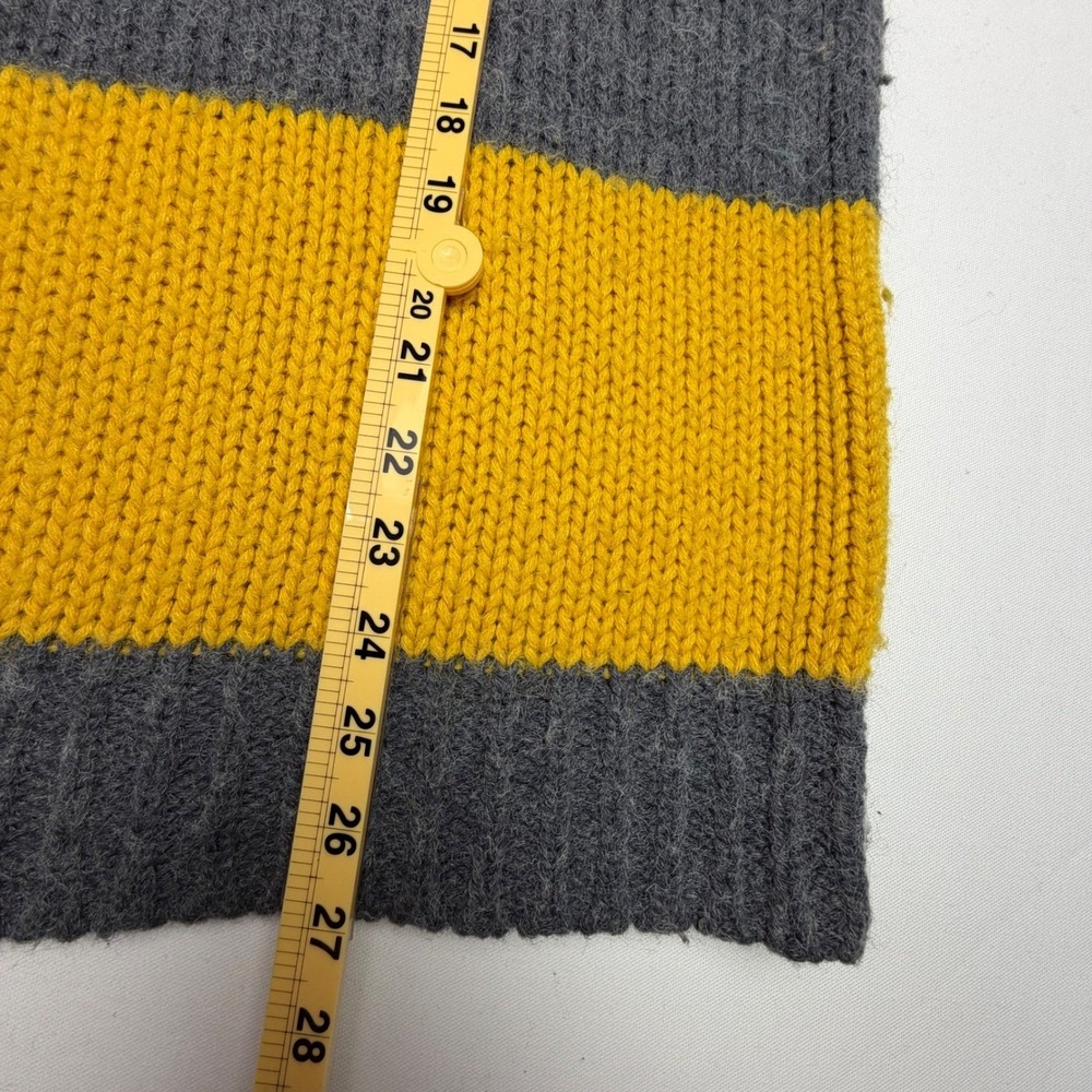 Vintage Susann D. Fuzzy Yellow Stripe Wool Blend Sweater S Colorblock Pullover - Picture 7 of 7